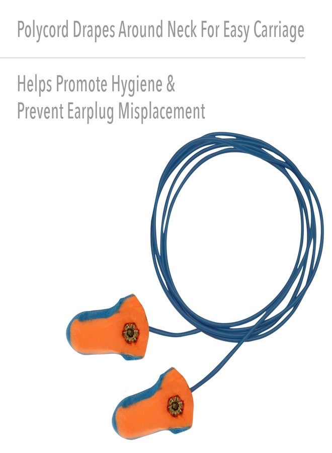 Howard Leight by Honeywell LT-30 Hundred-Pair 32NRR Laser Trak Corded Single-Use Earplugs - Orange/Blue - Image 5